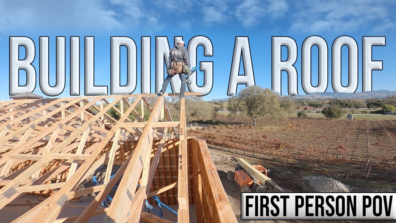 Building a Roof - Wood Framing (First Person POV)