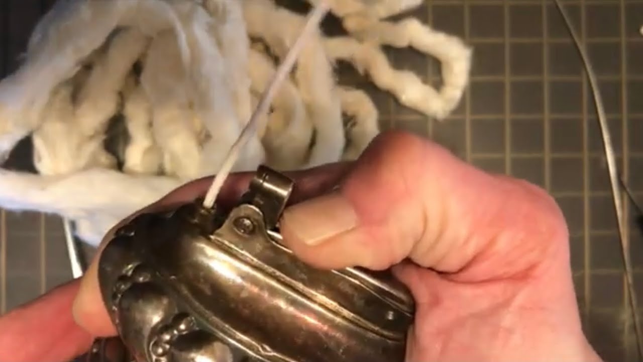 How To Put A New Wick In A Ronson Crown Table Lighter(Blind Method)