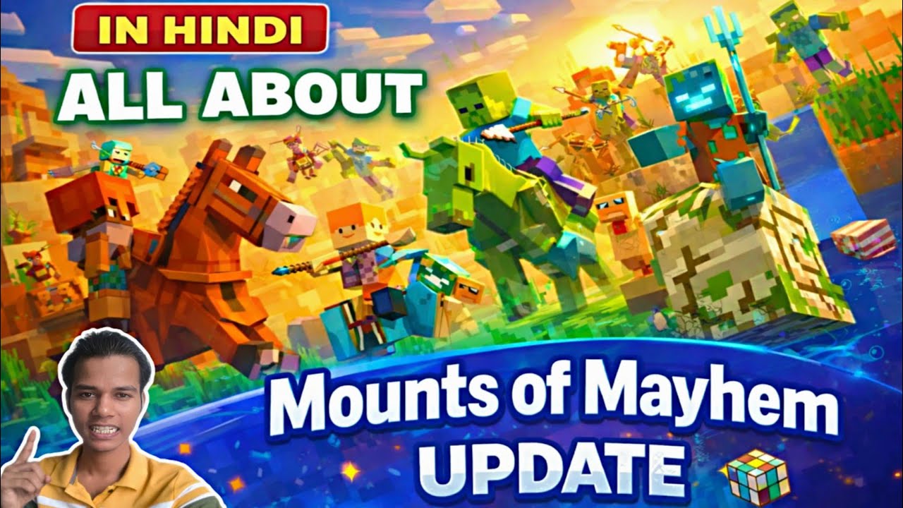 All about Minecraft Mounts of Mayhem update in Hindi | Spear, Nautilus, Camel Husk etc .
