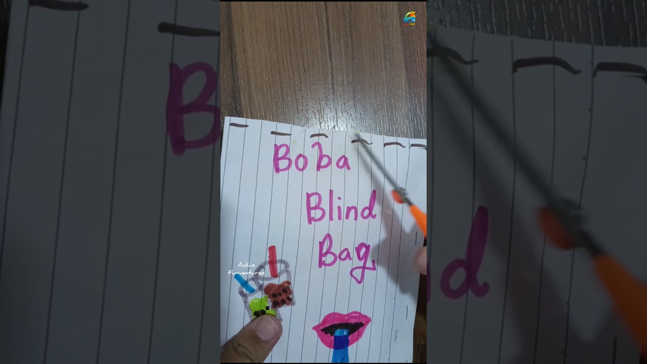 Boba Blind Bag 🛍️ #kidsactivities #blindbag #kids #drawing #painting #diy #art