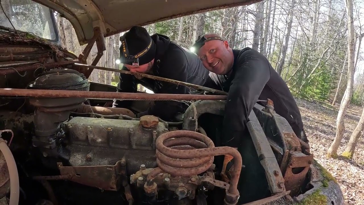 Provstart av Volvo Titan efter 35 år i skogen