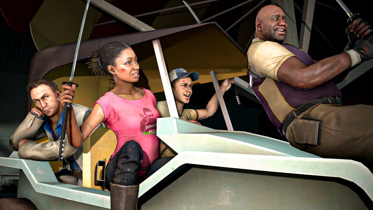 Left 4 Dead 2 - Four Swordsmen - No Restarts, Expert (Dark Carnival)