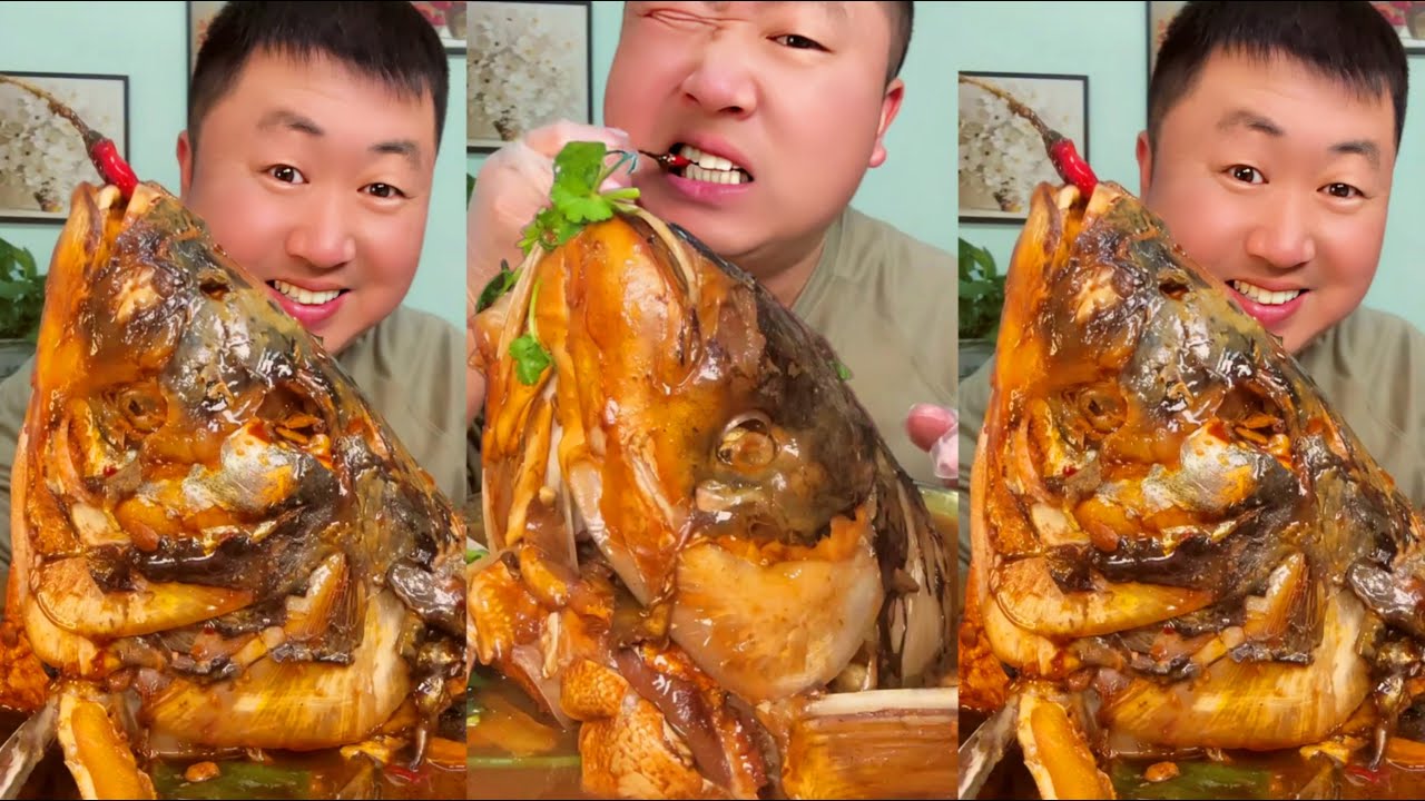 MUKBANG FISH | Eating Big Fish Head Mukbang