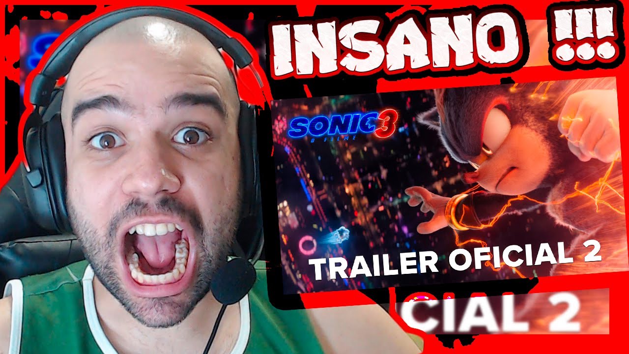 CARECA OURIÇO VENDO Sonic 3: O Filme | Trailer Oficial | DUB | Paramount Pictures Brasil - REACT