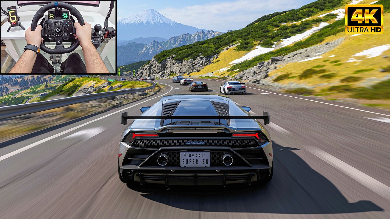 Lamborghini Hurac&aacute;n EVO VS Supercars - Forza Horizon 6 | Logitech G923 Steering Wheel