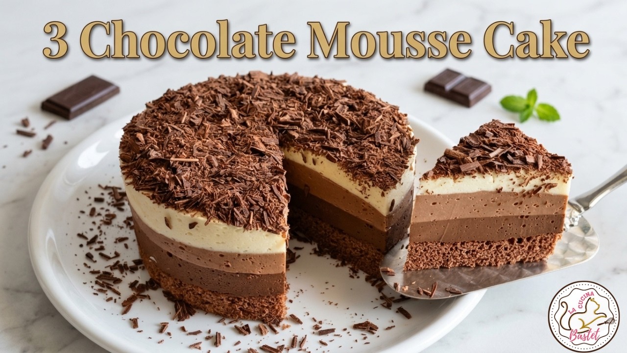 🍫Torta Mousse de 3 Chocolates . 🍫 ¡Un Postre Irresistible para Sorprender! ✨