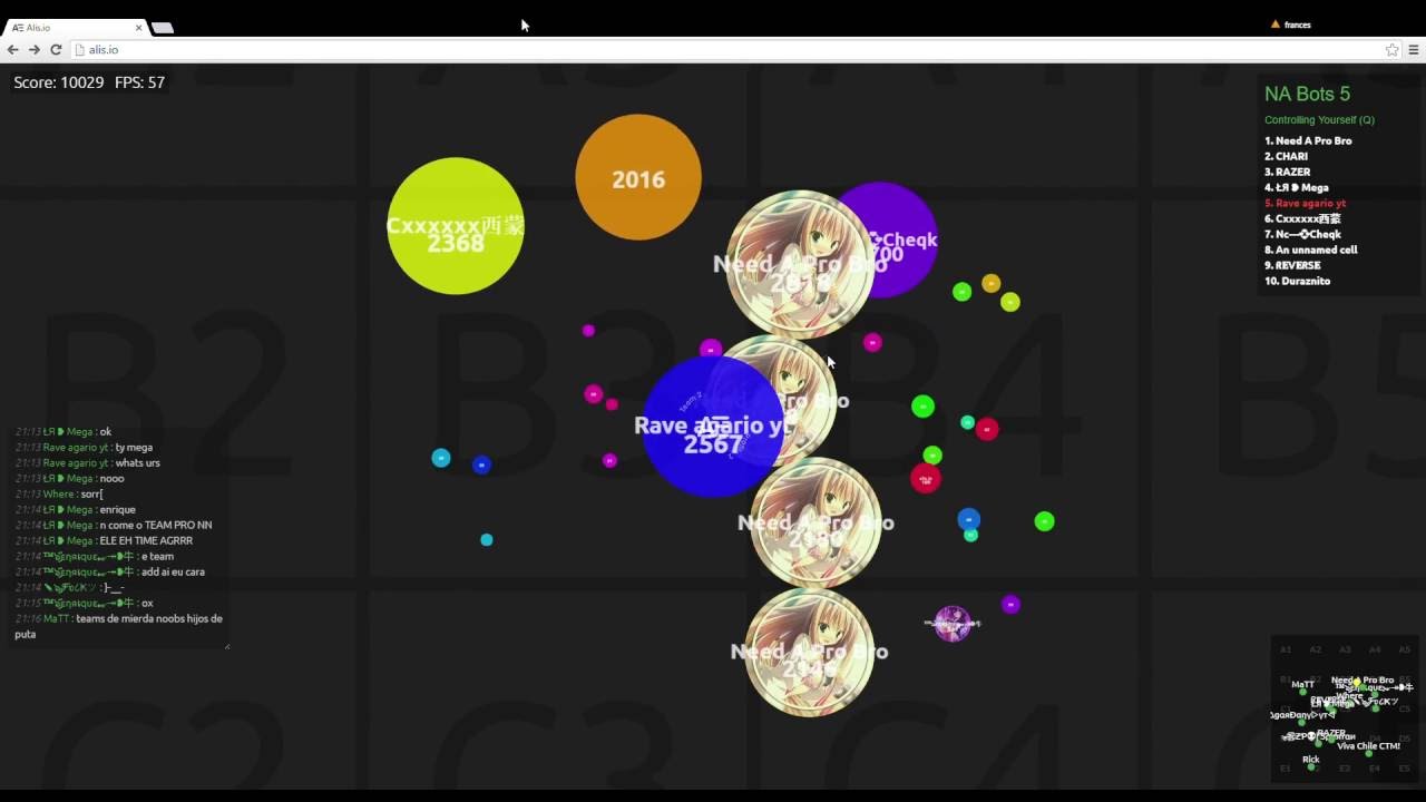 sick alis.io gameplay  // agario//playing on bots mode// welcome to my channel!