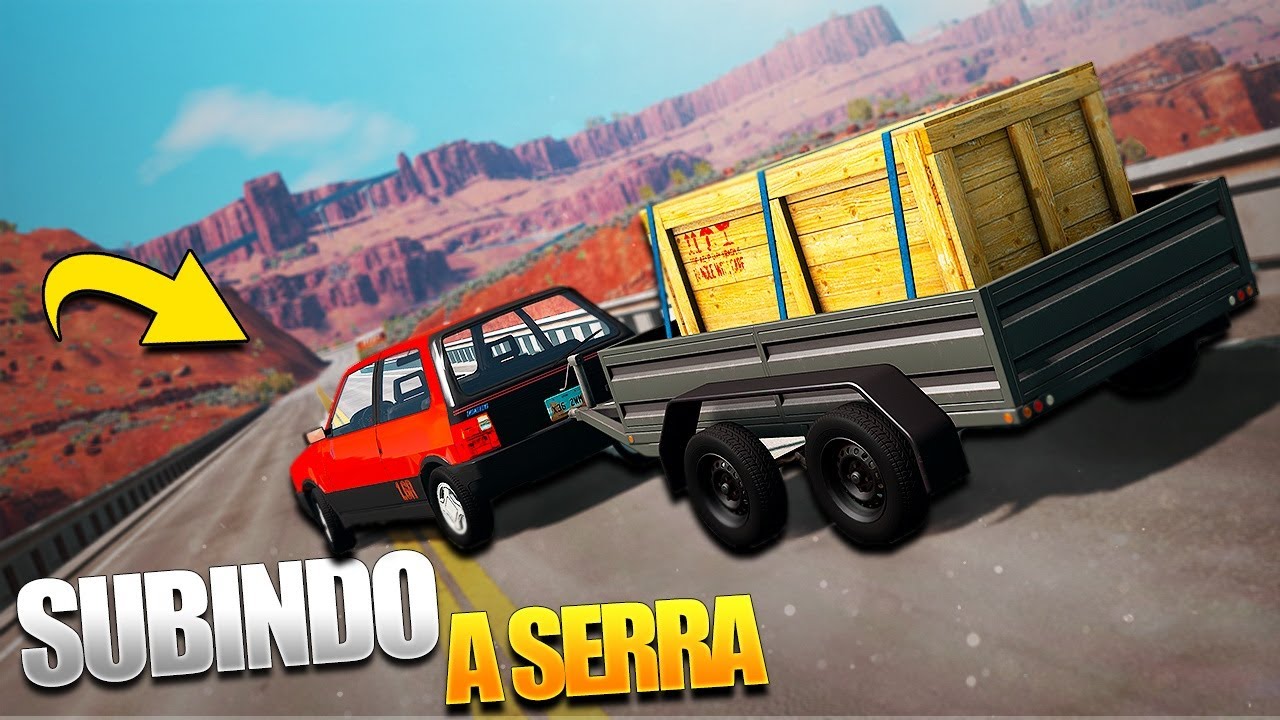 SUBINDO A SERRA DE UNO CARREGANDO 1400Kg! BeamNG.drive
