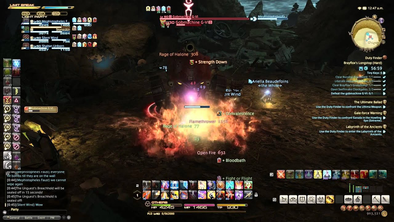Gobmachine G VI Brayflox's Longstop (hard) Final Boss