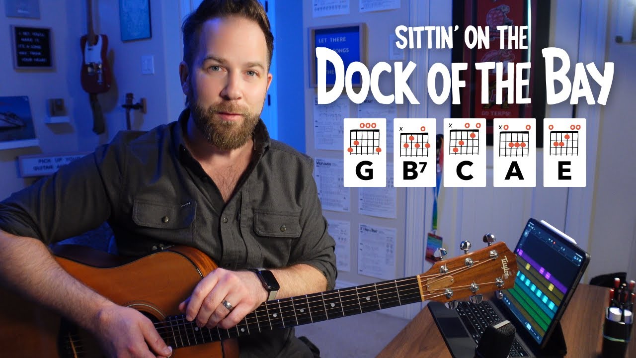Sittin' on the Dock of the Bay • Guitar lesson with chords, tabs, & strumming (Otis Redding)