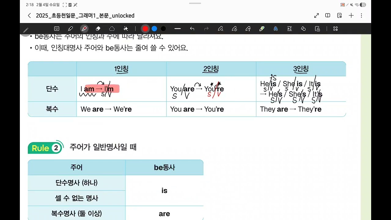 Unit 9. Be동사의 긍정문