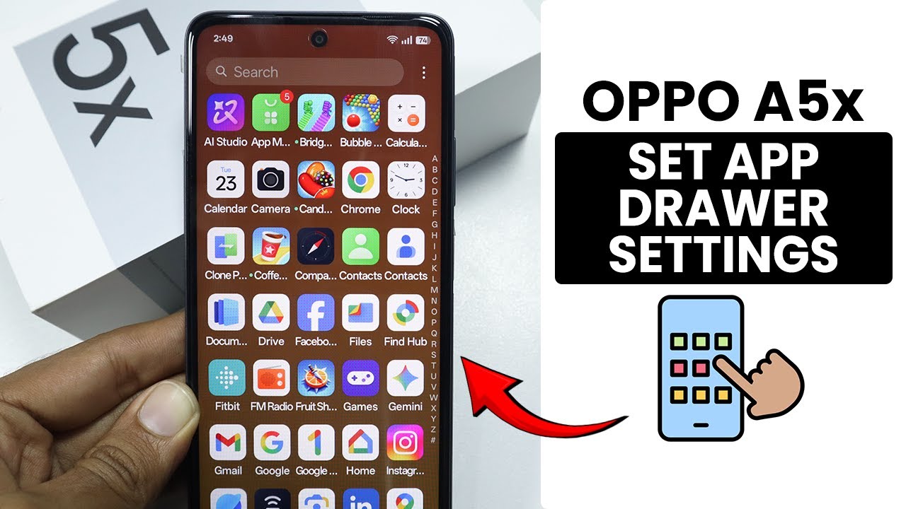 How to Set App Drawer in Oppo A5x - App Drawer Settings