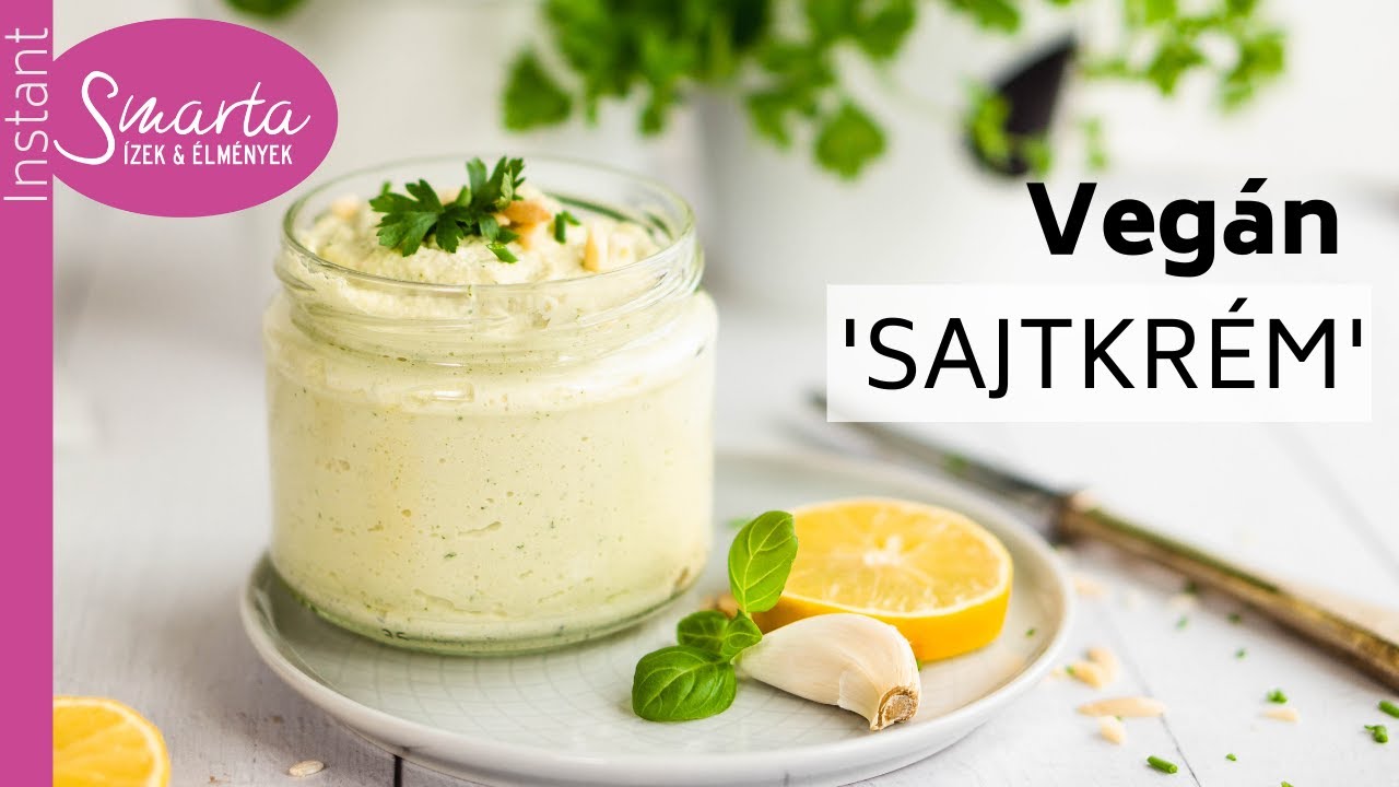 Z&ouml;ldfűszeres veg&aacute;n sajtkr&eacute;m mandul&aacute;b&oacute;l