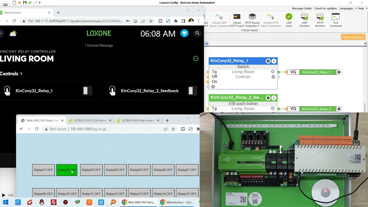 integrate KinCony controller to Loxone Miniserver save project cost