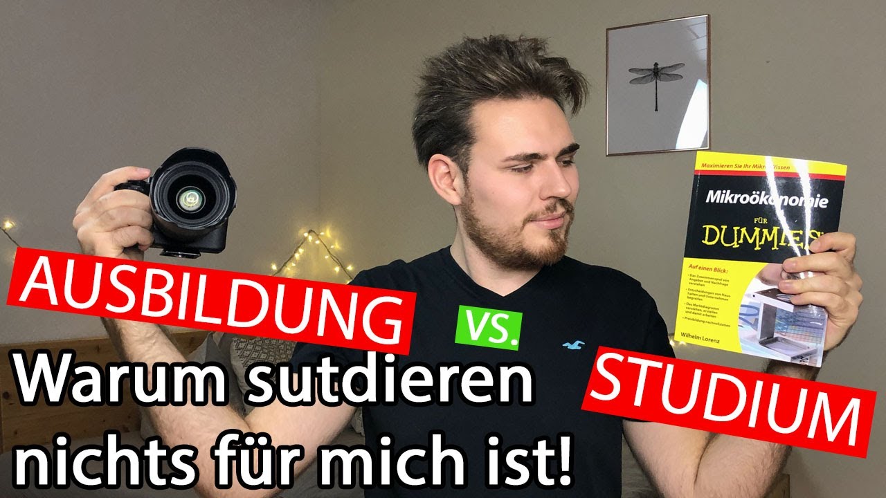 STUDIUM oder AUSBILDUNG? - warum studieren nichts f&uuml;r mich ist 💩🙇🏻&zwj;♂️📚