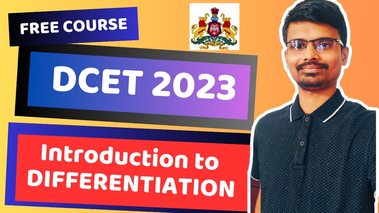 Intro to Differentiation | DCET 2023 Mathematics | C20 Syllabus| Diploma V10