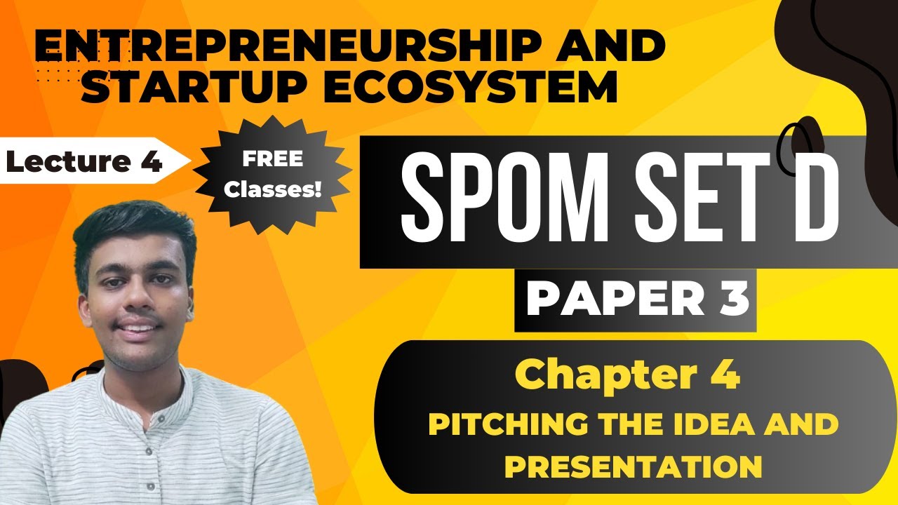 SPOM Set D || Chapter 4 || Pitching the Idea and Presentation || CA FINAL