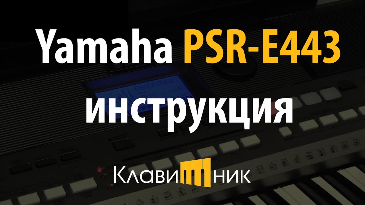 Синтезатор Yamaha PSR E443. Инструкция и обзор. Полная версия.