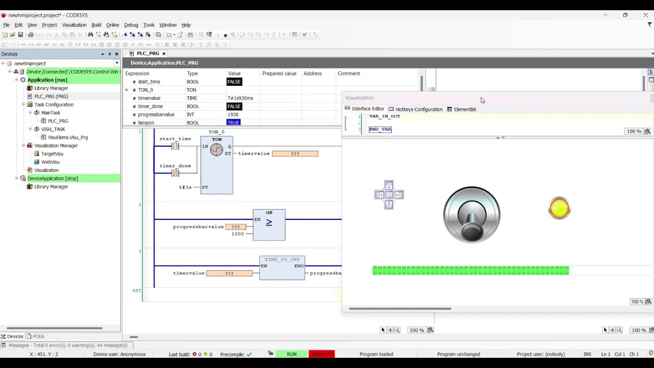 Creating a new Visualization with CODESYS | CODESYS visualization simulation