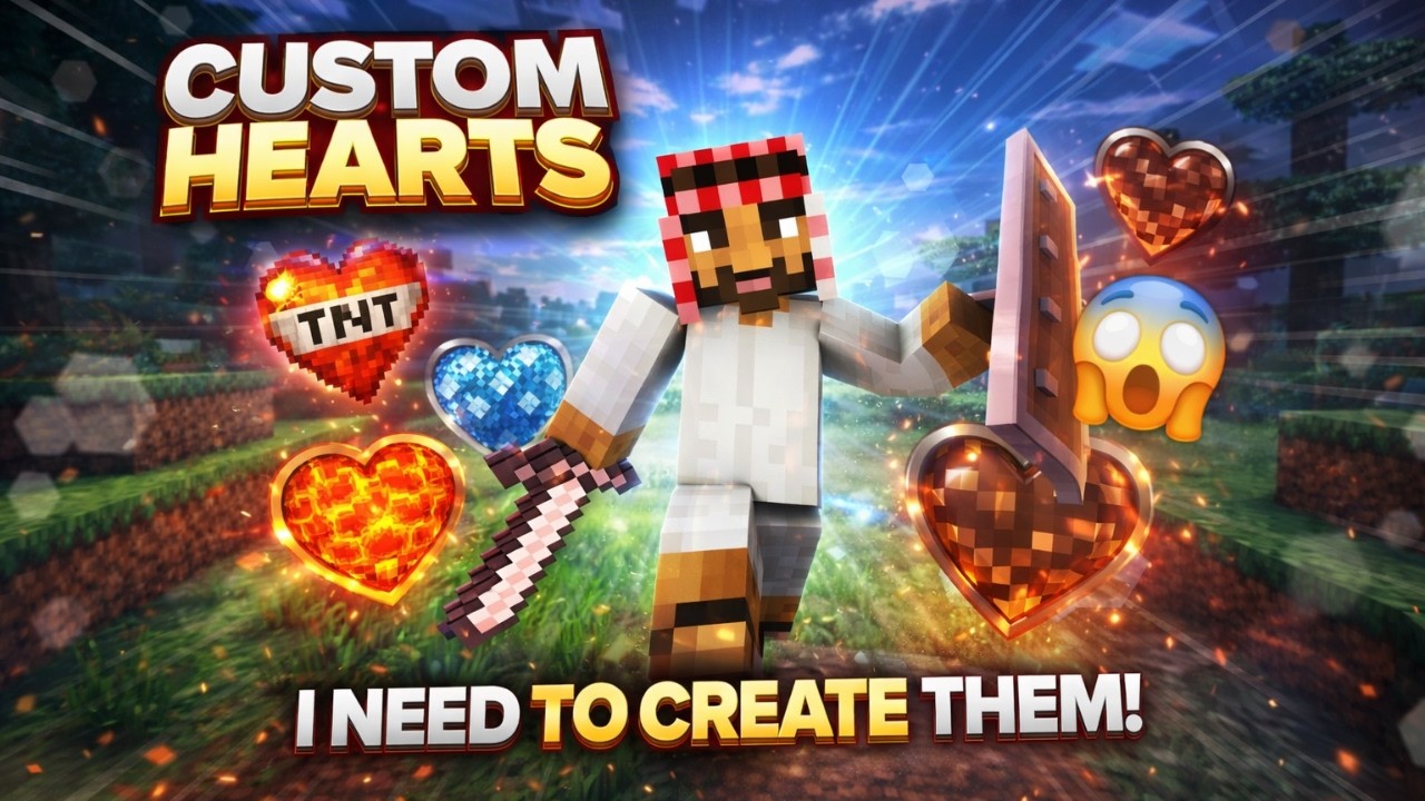 Minecraft, But I Can Create My Own Custom Hearts…😱