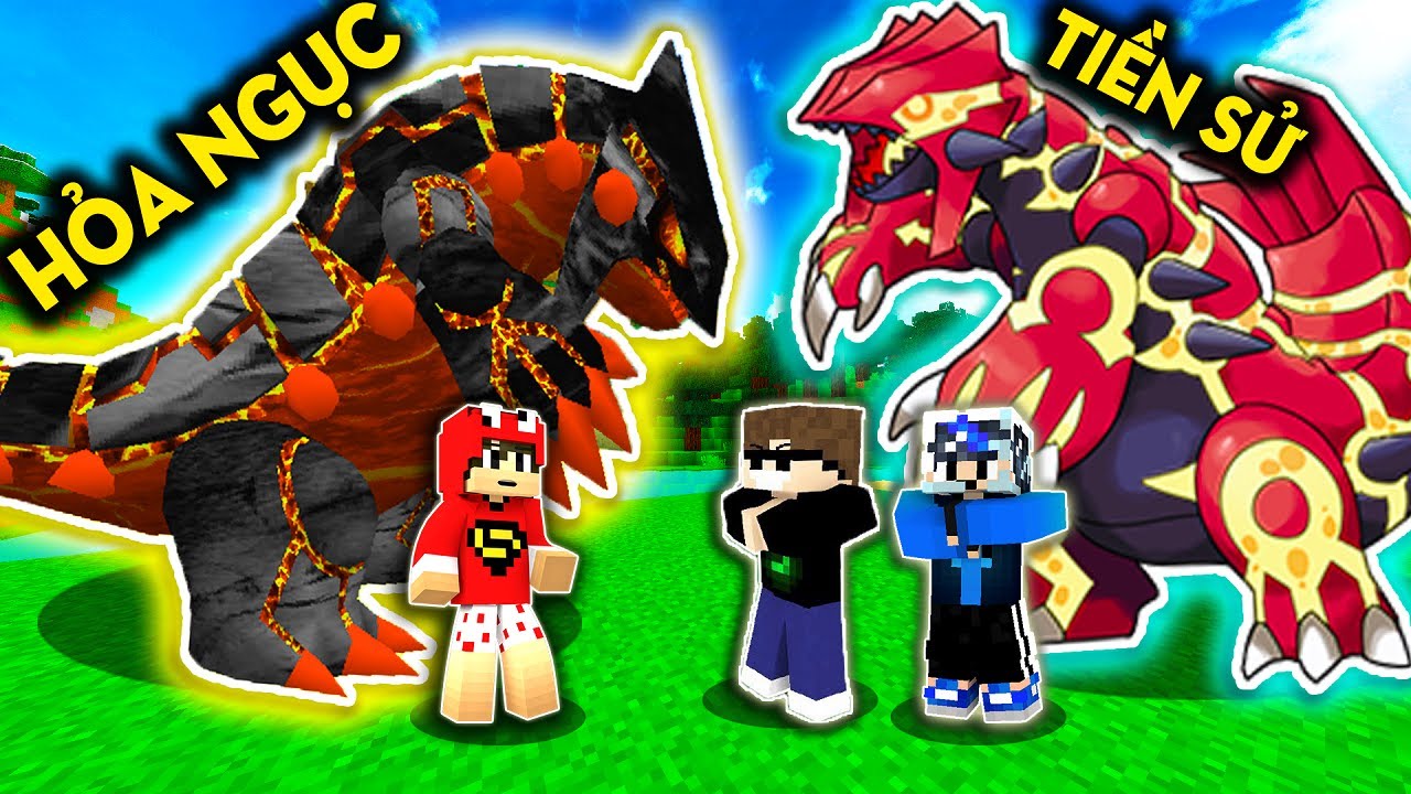 YOUTUBER PIXELMON #7 |  BẮT ĐƯỢC GROUDON HỎA NGỤC ĐẤU VỚI YOUTUBER T_L VÀ NOXUSS TRONG MINECRAFT