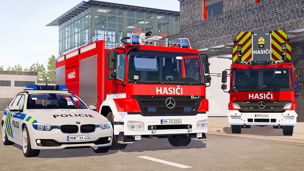 Emergency Call 112 - Czechy Police & Multiple Firefighter Responding | Emergency 4K