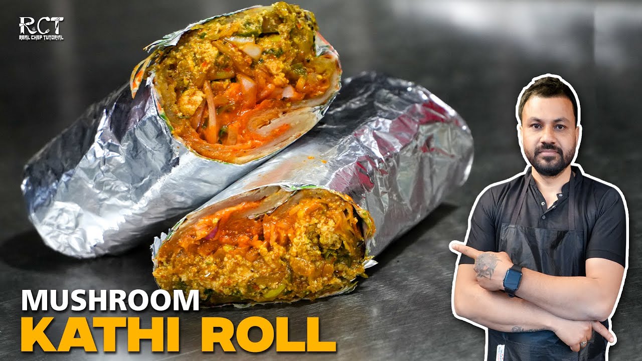 How to make Mushroom Roll / मशरूम रोल कैसे बनाते हैं/ Frankie Roll/ Mushroom Kathi Roll Street Style