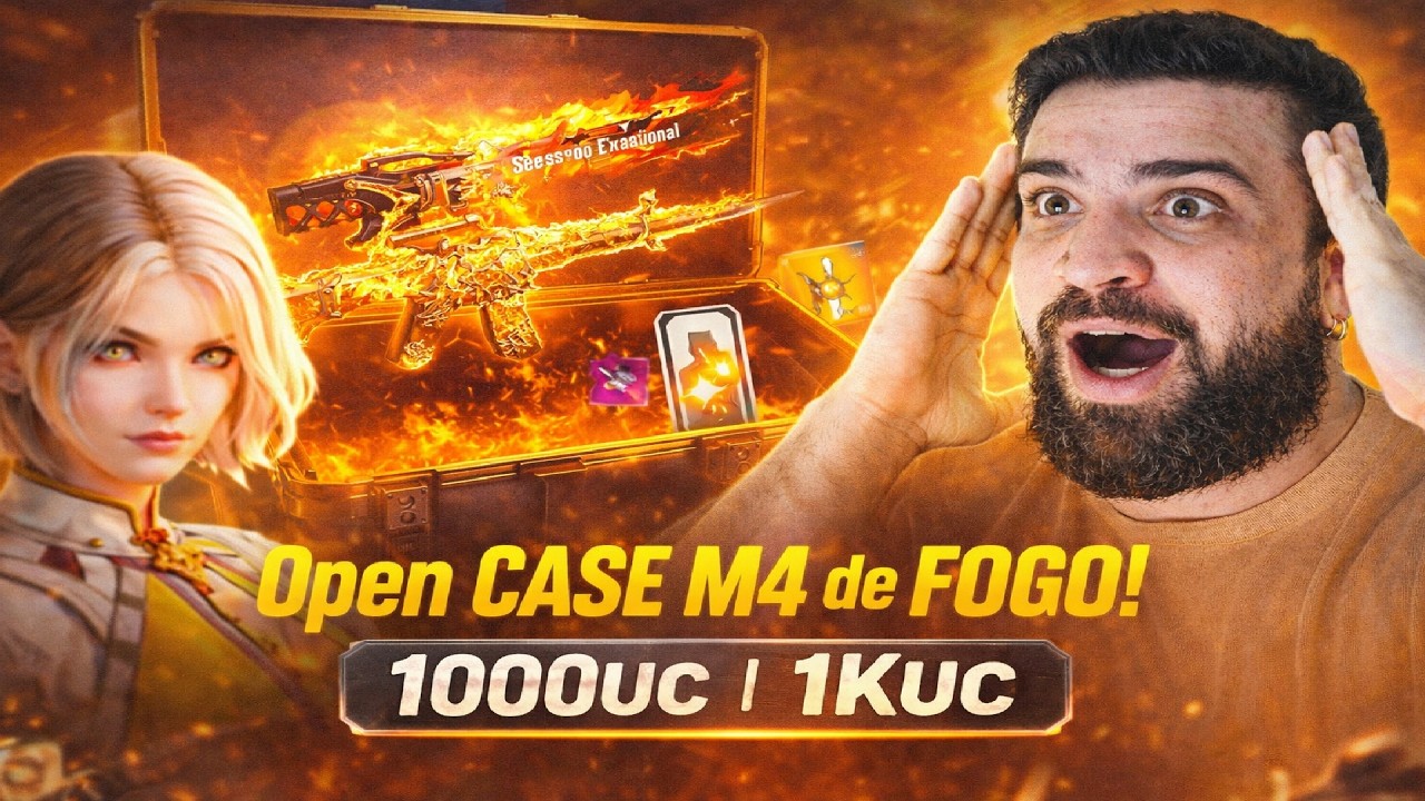 SABOOOOOR OPEN CASE M4 DE FOGO! AGORA VAI! KK PUBGMOBILE
