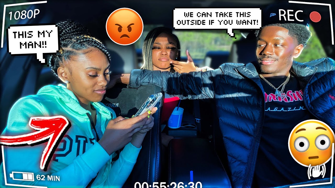 PICKING MY GIRLFRIEND UP WITH MY SIDE PIECE IN THE CAR... *BAD IDEA*