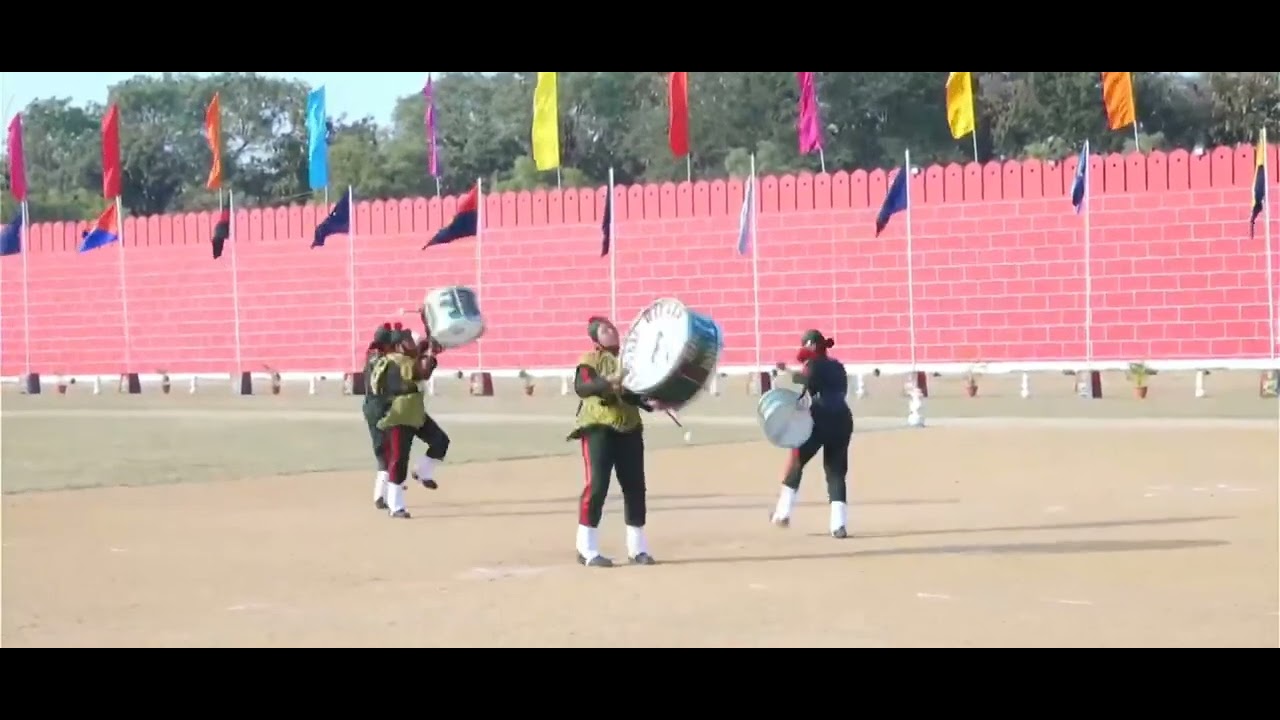 26 th all india pipe band competition at Hyderabad..performance by assam rifles women pipe band team