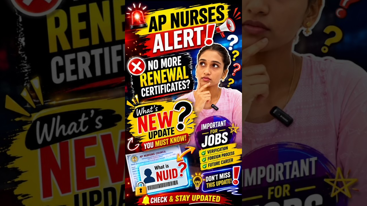 🚨 AP Nursing Council Latest Update 2026 | Registration Renewal Removed? 😱 Must Watch Before Jobs!
