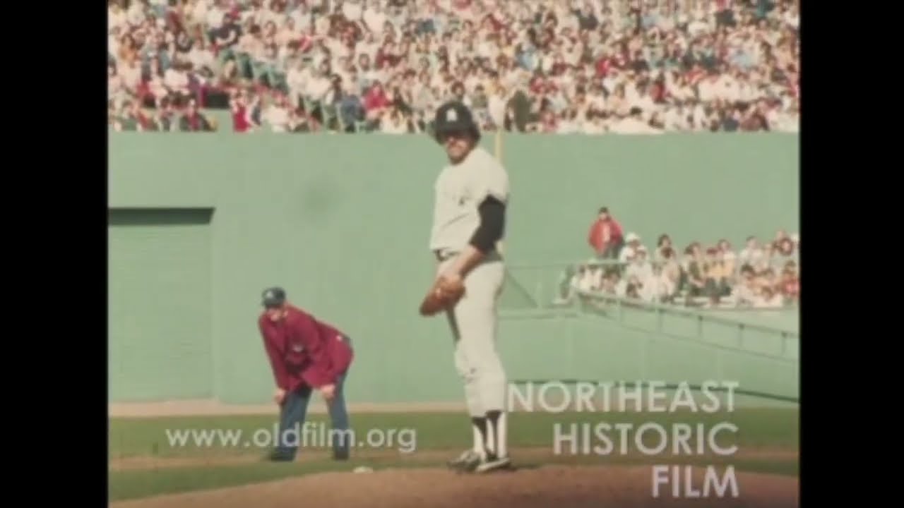 4/23/1975 Yankees at Red Sox Interview with Catfish Hunter, highlights of his 4th start for New York