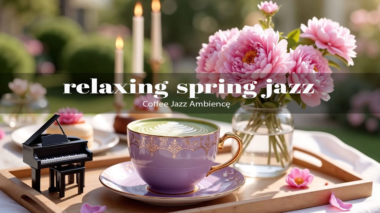 Spring Bossa Nova Jazz 🌸 Relaxing Coffee Shop Ambience – Soft Chill Jazz for Study & Work