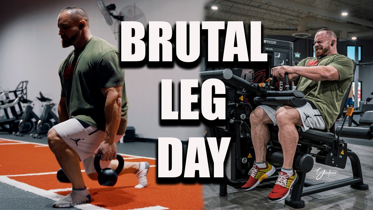 BRUTAL LEG WORKOUT | شرح تمرين كامل لعضلات الرجل الخلفيه و الجلوتس ( المؤخرة)