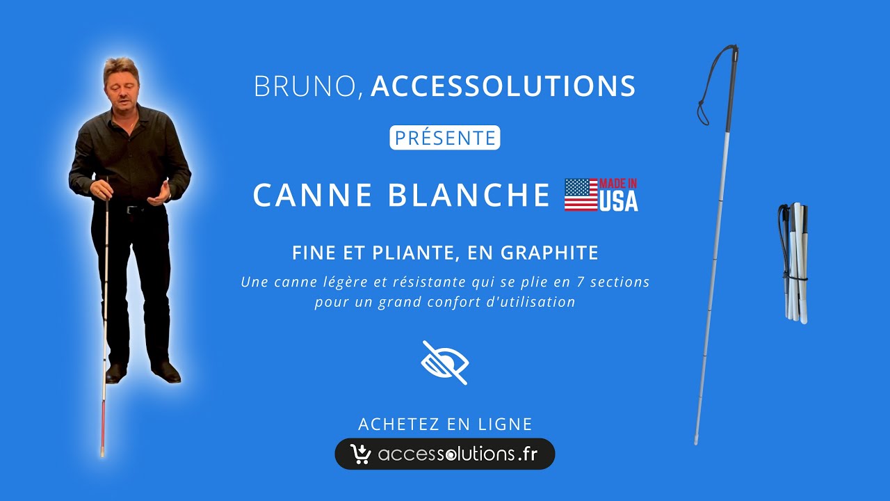Canne blanche fine en graphite  • Revolution Avantage Canes • pour personnes aveugles et malvoyantes