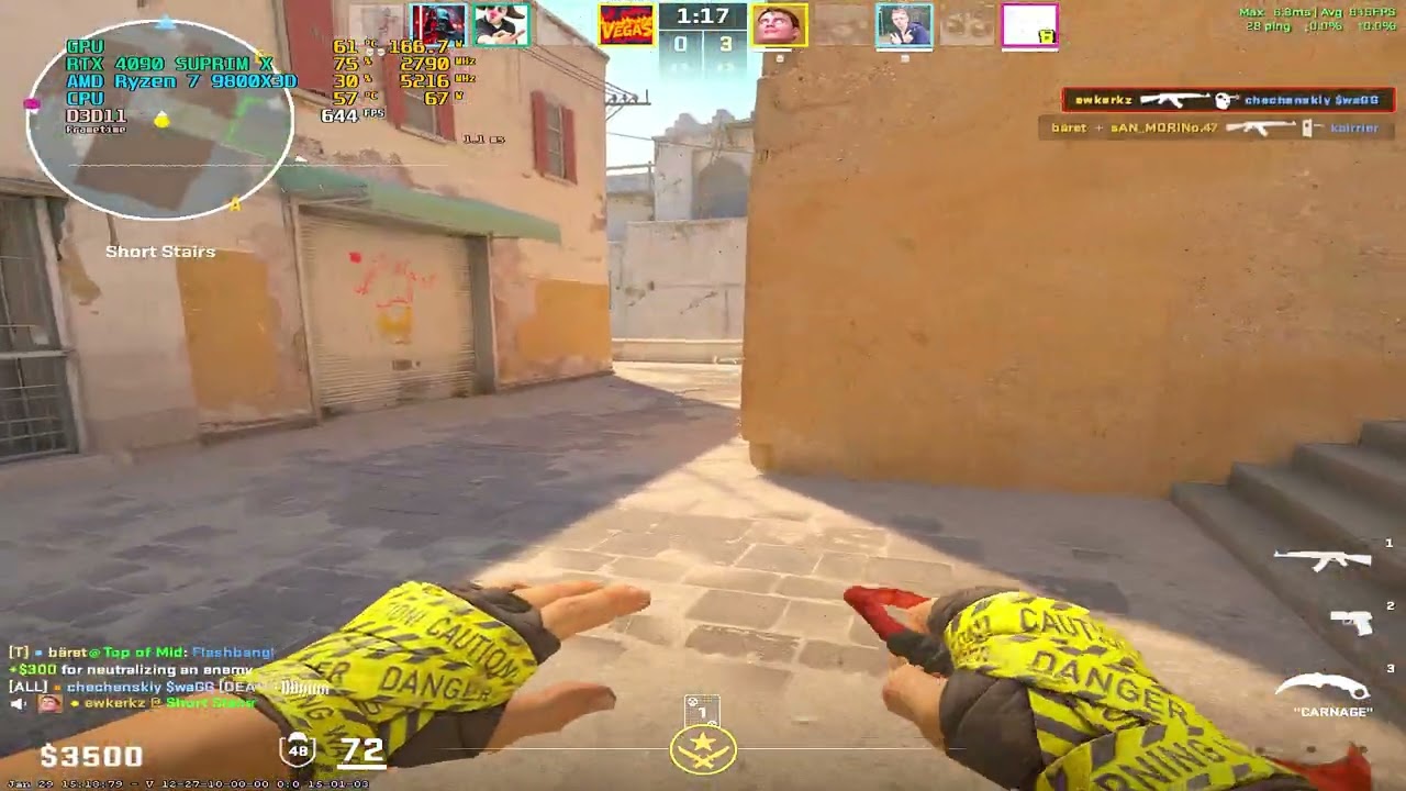 CS2: R7 9800X3D + 4090 + DDR5 6000с36 [XMP]