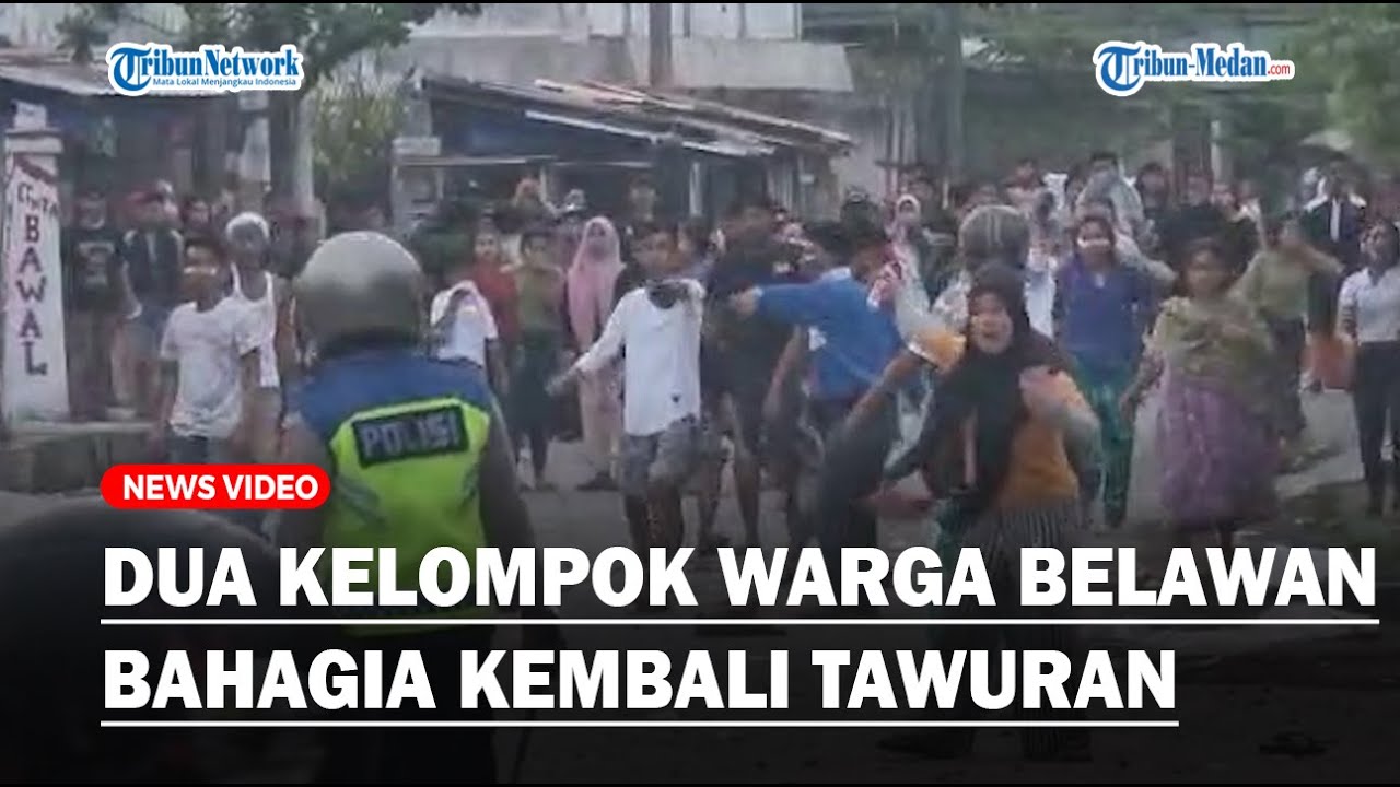Mencekam, POLISI Tembakan Gas Air Mata Untuk Bubarkan Tawuran di Belawan Bahagia