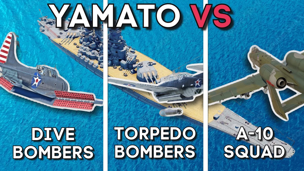 YAMATO vs TORPEDO BOMBERS… Then DIVE BOMBERS… Then A-10 WARTHOGS — CHALLENGE - War Thunder