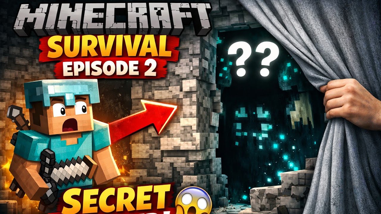 Minecraft me Secret Mineshaft mil gaya 😱 | Survival Episode 2