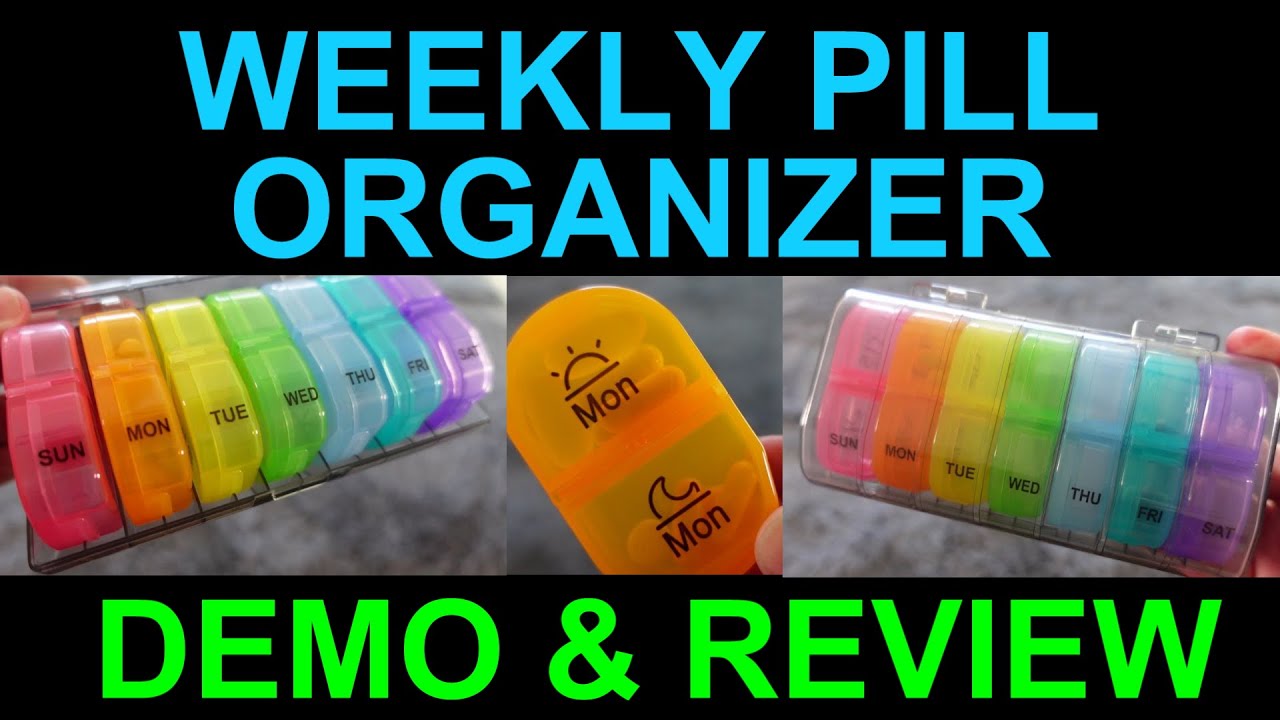 Weekly Pill Organizer AM PM with Daily Containers Clearly Marked by Zikee Demo and Review