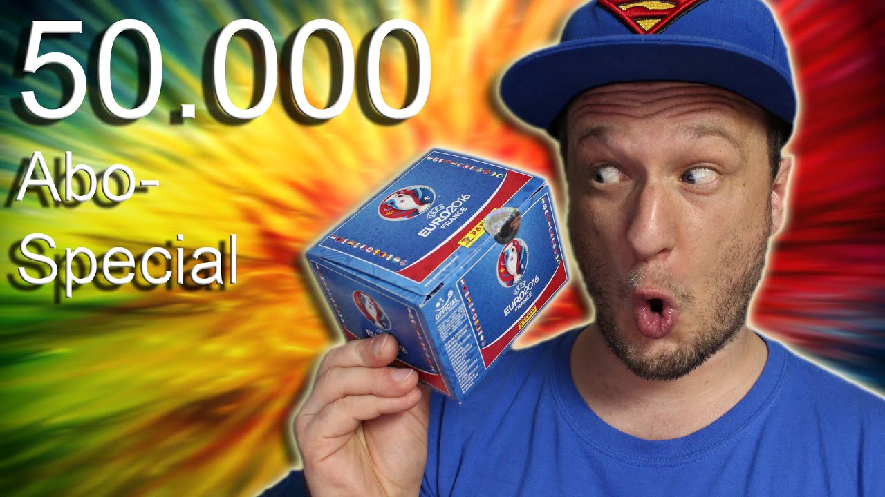 50.000 Abo-Special | 100 Booster Unboxing EURO2016 DISPLAY 500 Sticker