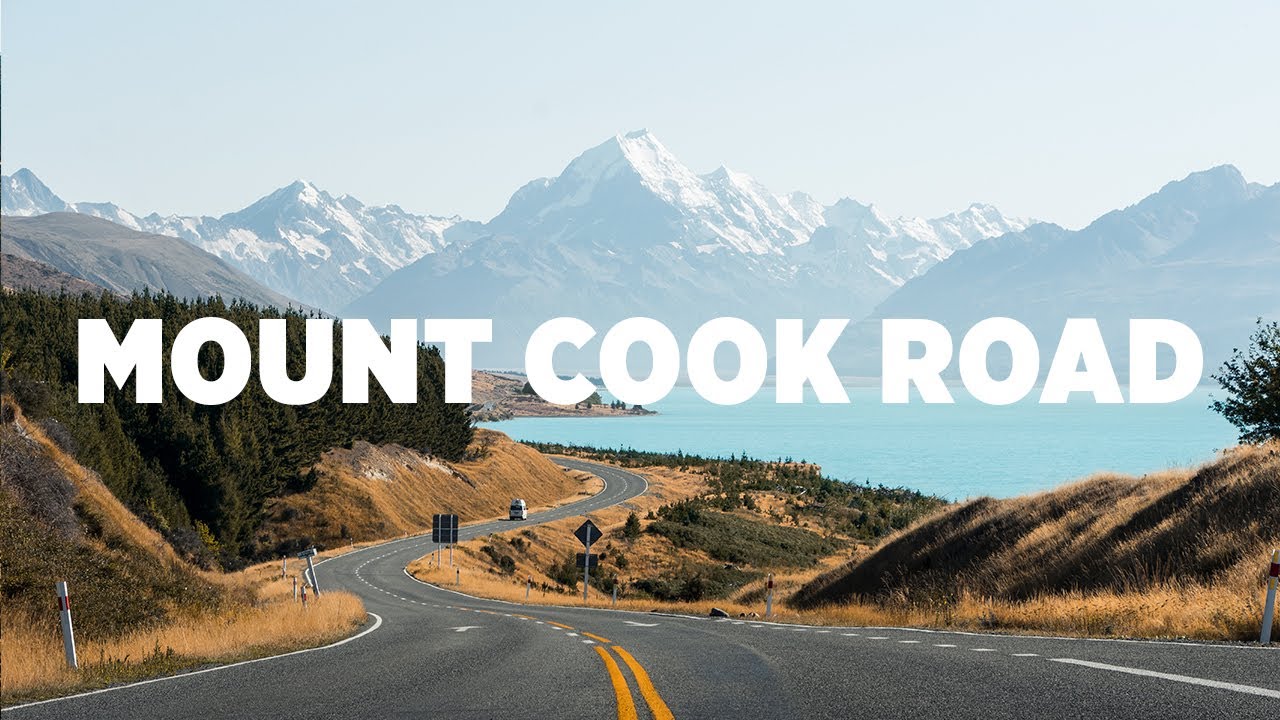 The MOST SCENIC ROAD in New Zealand - relaxing drive in Mount Cook National Park - 4K 60fps
