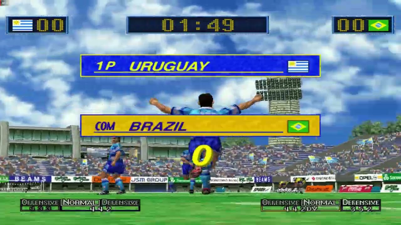 Virtua Striker 2 ver. 2000.1 - URUGUAY Playthrough - Ranking Mode