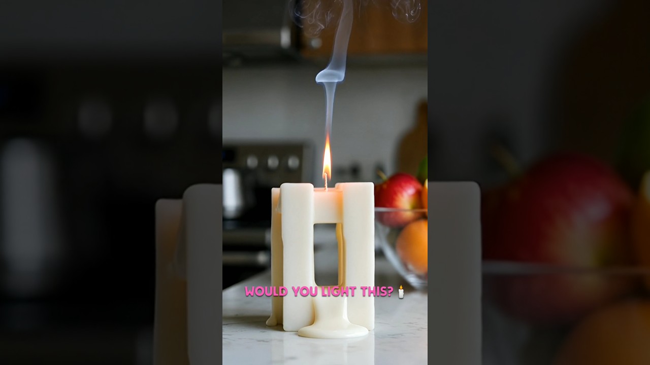 🕯️Calm Flame, Flowing Smoke | Cinematic 3D Candle Animation 