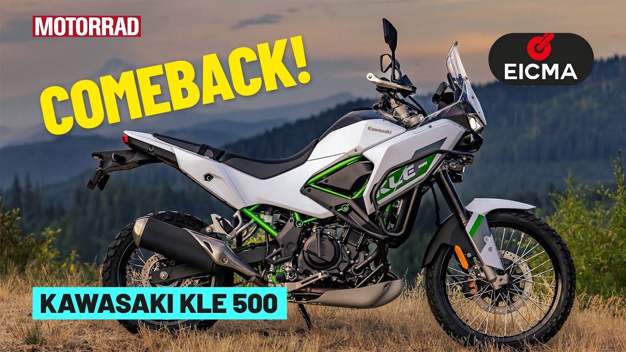 Comeback der Kawasaki KLE 500 – Erste Sitzprobe auf der Eicma: die legendäre A2-Enduro ist zurück!