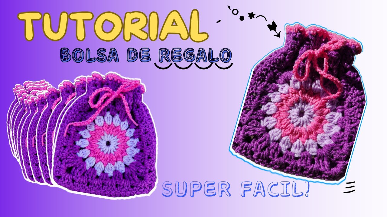 Como tejer una bolsa de regalo a crochet