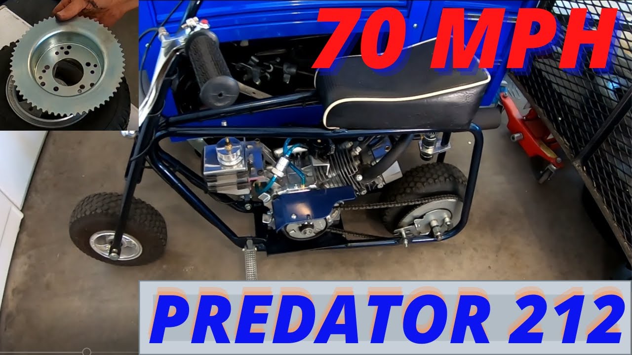Минибайк разгоняется до 70 миль в час/Predator 212