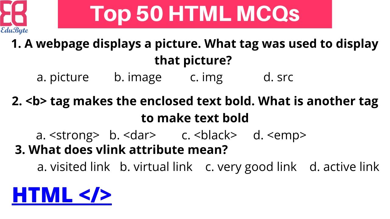 HTML MCQ Questions and Answers | HTML MCQs for Computer Operator & Assistant-2079