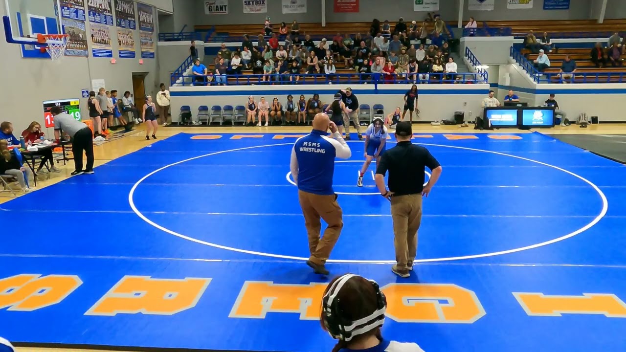 114lb Girls Wrestling Saltillo Dual- Alissa (MSMS) vs Saltillo