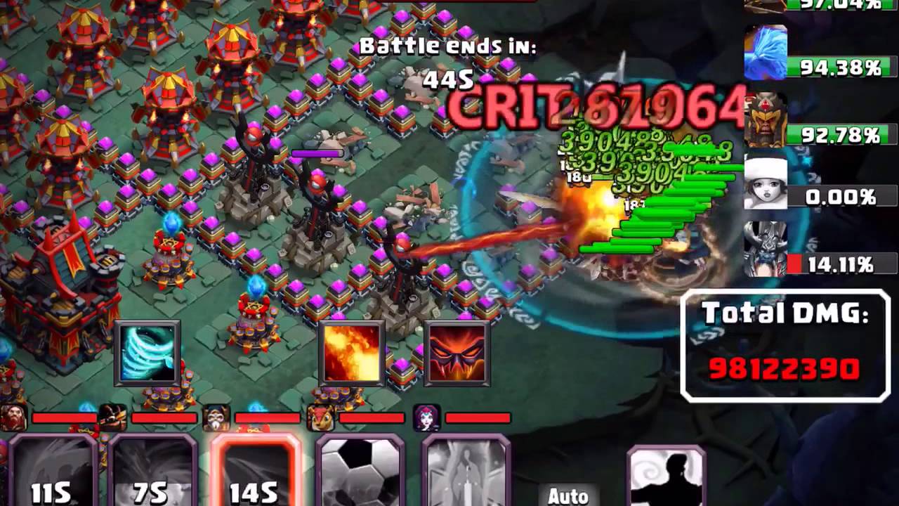 Clash of Lords 2! Cloister of Terrors! 160 million damage attacking Arctic Lord! Take 2!